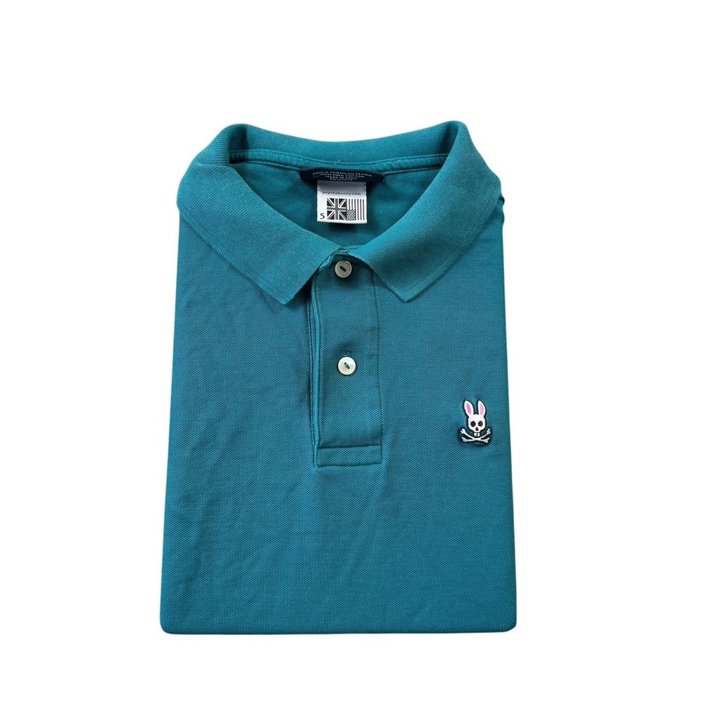 Psycho Bunny Green Men's Small Bunny Men's Polo Shirt Size 5